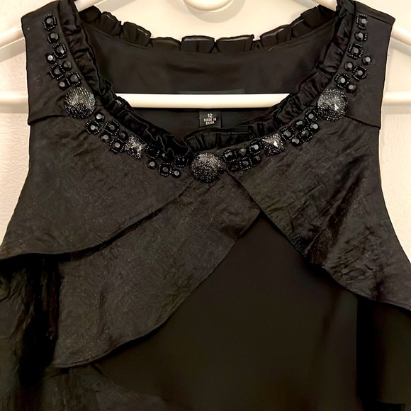 Black Tiered Cocktail Dress by S L Fashions - Picture 2 of 7